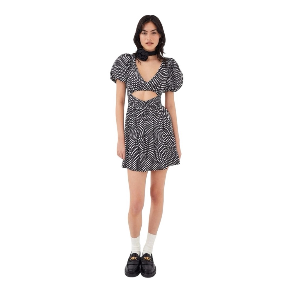 For Love and Lemons Anya Puff Sleeve Mini Dress size Medium
